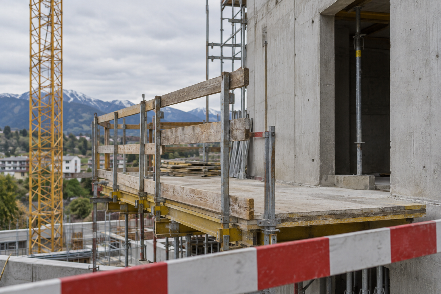 Bad Ischl: Zwei Verletzte nach Absturz einer Arbeitsbühne (KI-generiertes Bild)