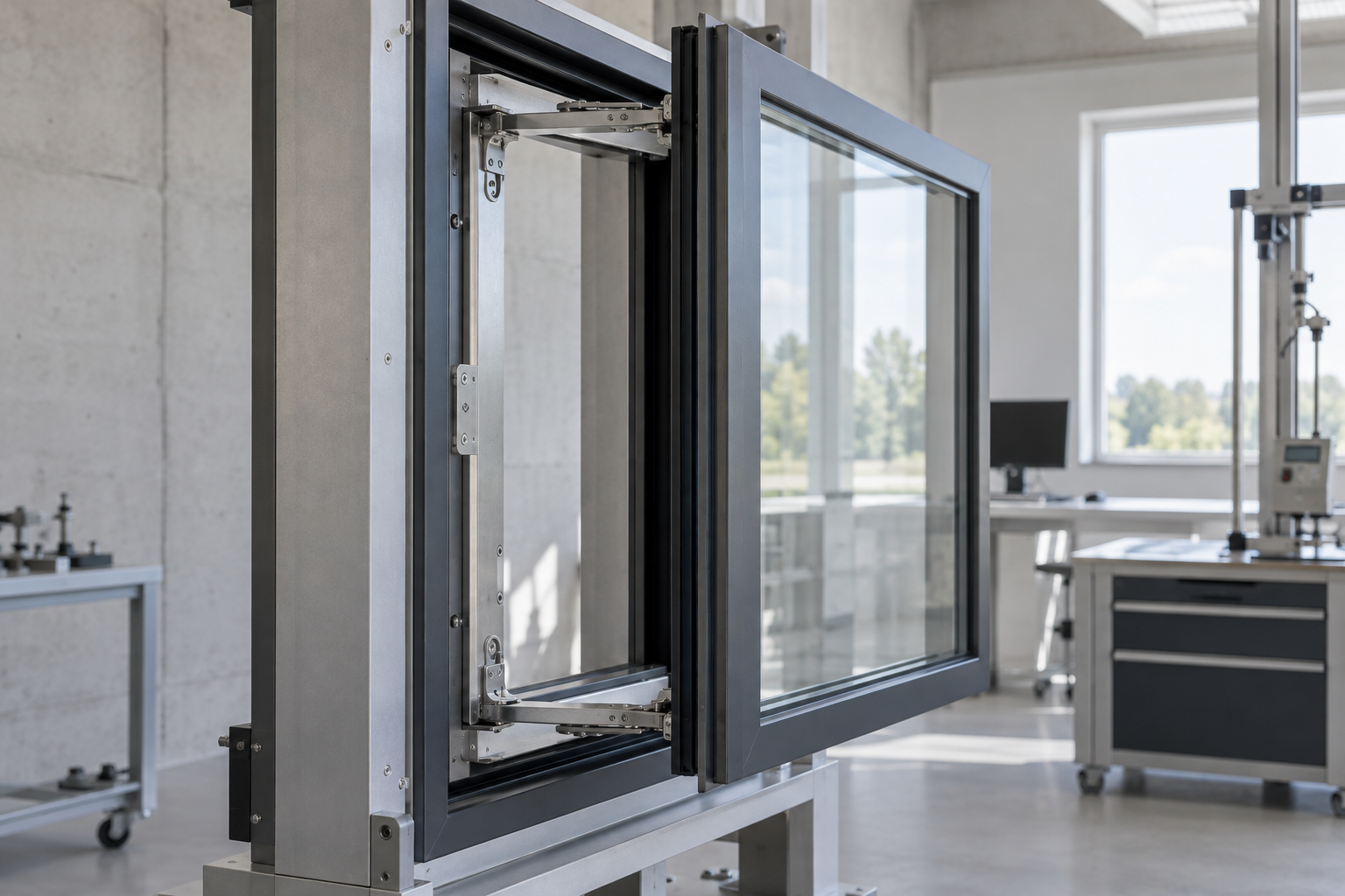 TU-Wien-Forschung bringt Fenster mit neuer Öffnungsmechanik (KI-generiertes Bild)